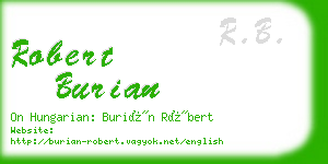robert burian business card